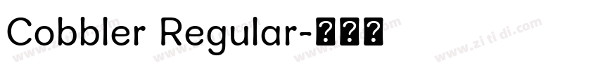 Cobbler Regular字体转换
